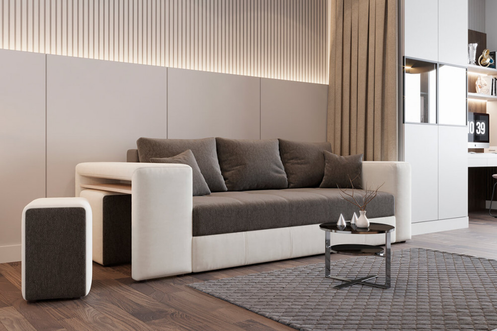 АМОР-3 диван с пуфами